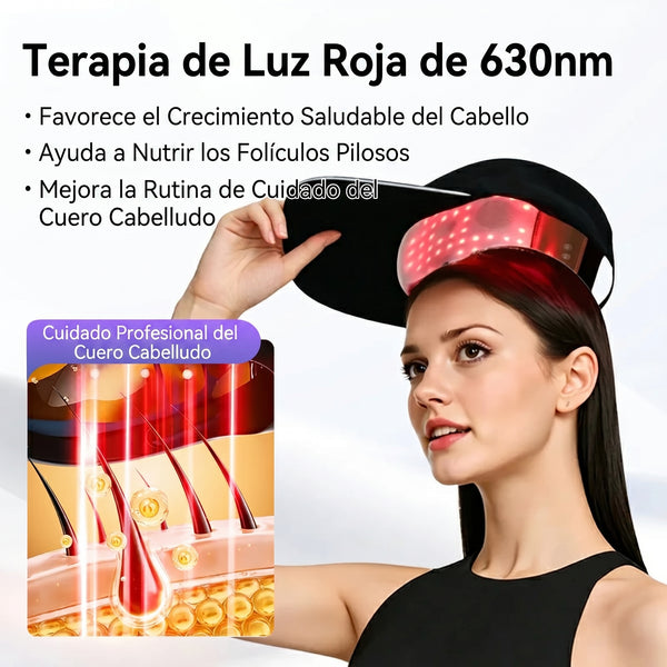 Gorra LED Pyeeyan Terapia de Luz Roja 210 LED — Cuidado Capilar y del Cuero Cabelludo