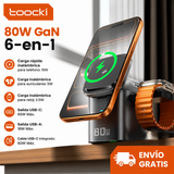Estación de Carga Inalámbrica 6 en 1 ACEFAST — Magnética 15W + GaN 65W para iPhone