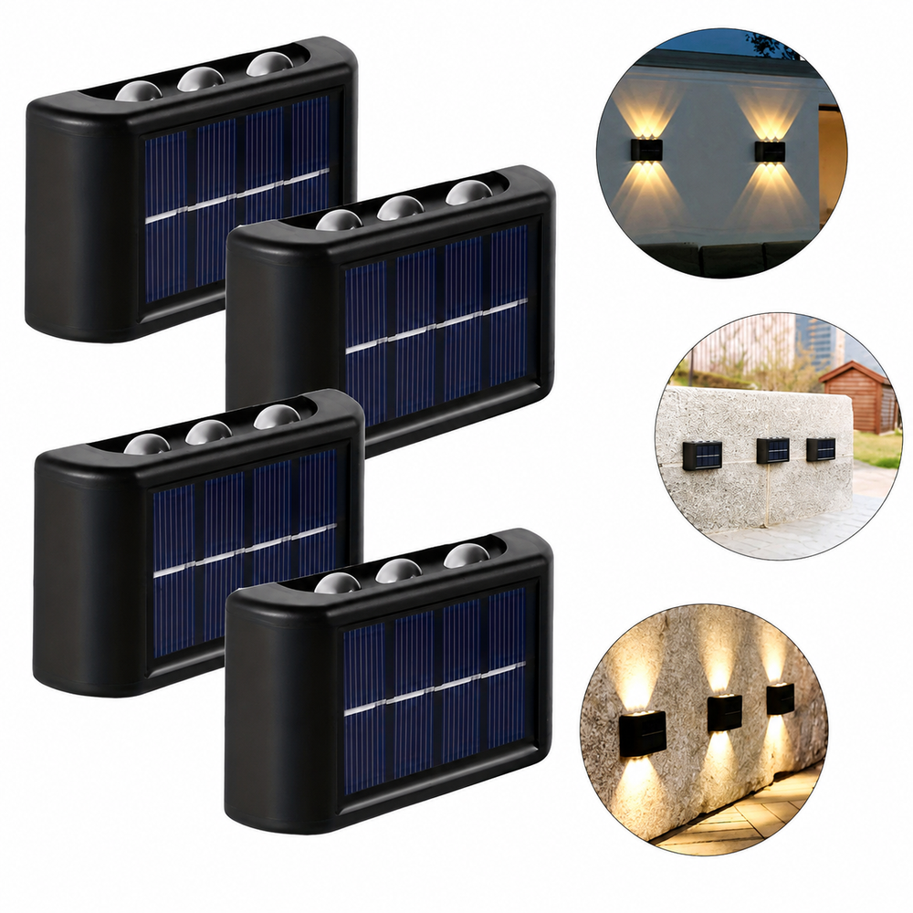 Lámpara Solar de Pared SolarGuard — Sin Cables ni Instalación | Kit 4 Unidades