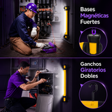 Lámpara Magnética de Trabajo y te regalamos GRATIS un Kit de 3 Mini Linternas Llavero LED Recargable
