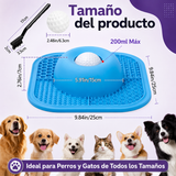 Comedouro Slow Feeder 3 en 1 con Bola Interactiva y Superficie de Lamido para Perros