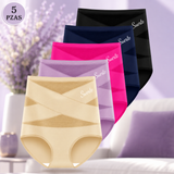 Panty Modelador Cintura Alta Ice Silk LuckyShape™ Kit 5 Piezas — Levanta Bumbum y Aplana el Abdomen [ÚLTIMAS UNIDADES]