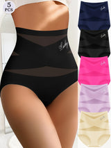 Panty Modelador Cintura Alta Ice Silk LuckyShape™ Kit 5 Piezas — Levanta Bumbum y Aplana el Abdomen [ÚLTIMAS UNIDADES]