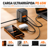 Estación de Carga Inalámbrica 6 en 1 ACEFAST — Magnética 15W + GaN 65W para iPhone